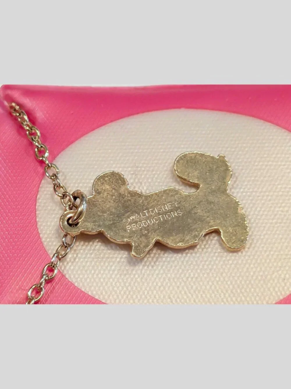 RARE VTG Walt Disney Mickey Mouse Enameled Gold Tone KIDS Pendant Necklaces
